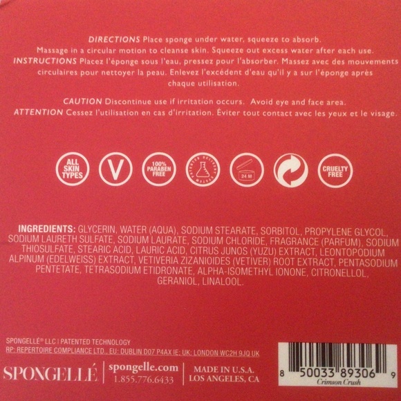 2 x SPONGELLE Crimson Crush 30+ Uses - Picture 3 of 3